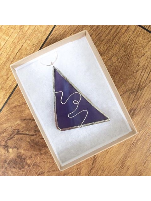 Stained Glass Necklaces - Purple Stained Glass Necklaces - Purple